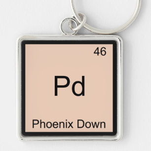 Pd - Phoenix Down Chemistry Element Symbol T-Shirt Key Ring