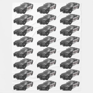 PD Police Law Enforcement Academy Grad Car Fleece Blanket