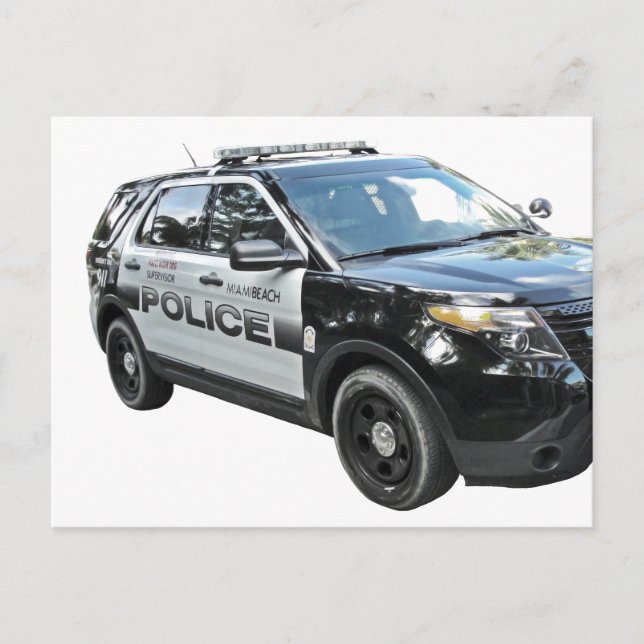 PD Police Law Enforcement Academy Grad Lights CUFF Postcard (Front)