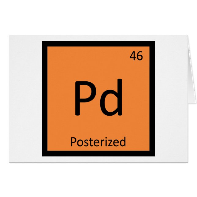 Pd - Posterised Meme Chemistry Periodic Table (Front Horizontal)