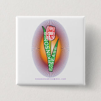 PD Wordy Red Tulip with burst 15 Cm Square Badge