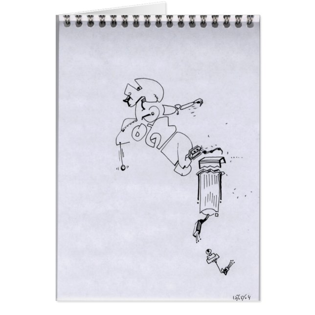 PDD11 Small Weak Drawings Surrealist Collapse Card (Front)