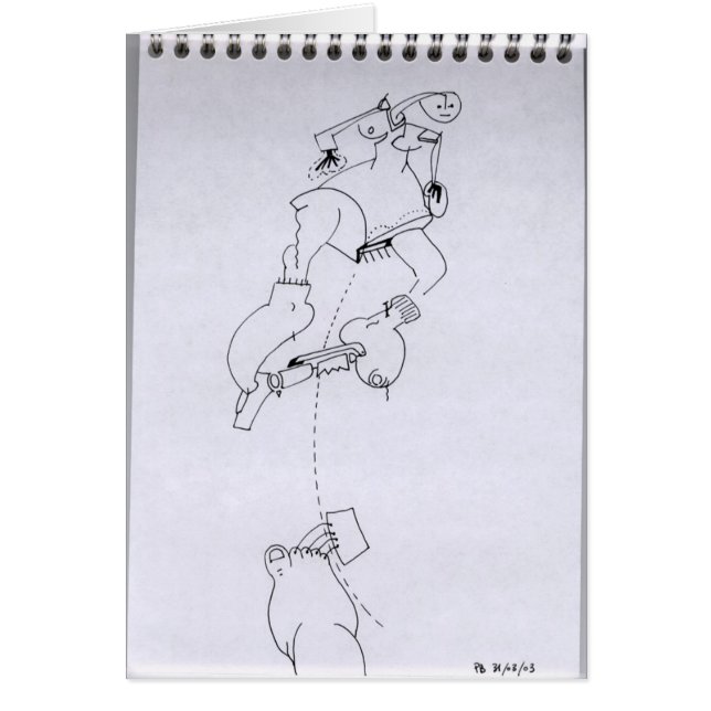 PDD 6 Small Weak Drawings What's up? Card (Front)