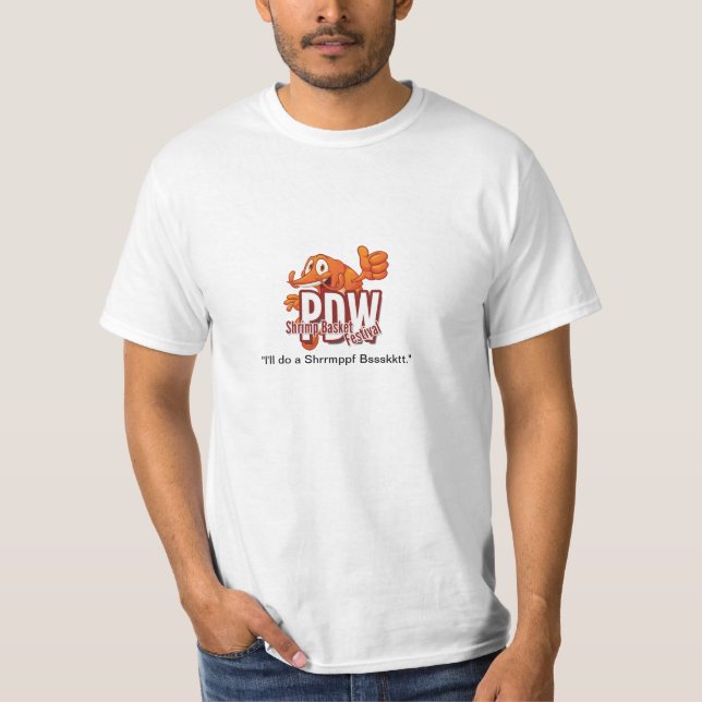 PDW Shrimp Basket Festival T-Shirt (Front)