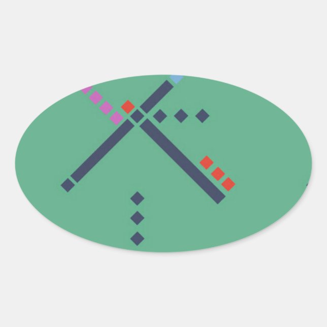 PDX Airport Carpet Oval Sticker (Front)