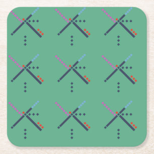 PDX Airport Carpet Square Paper Coaster