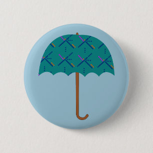 PDX Airport Carpet Umbrella 6 Cm Round Badge