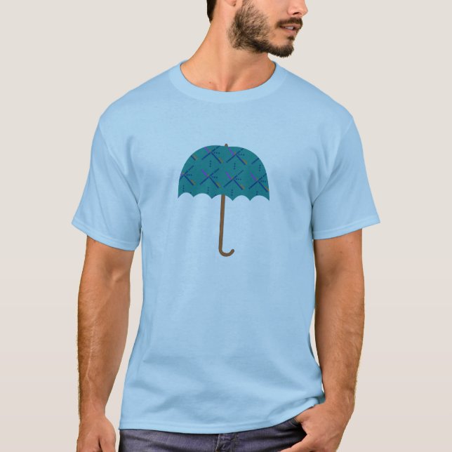 PDX Airport Carpet Umbrella T-Shirt (Front)