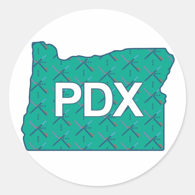 PDX Portland Airport Carpet Oregon Sticker (Front)