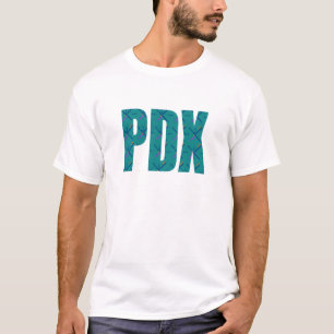 PDX Portland Airport Carpet Text T-Shirt