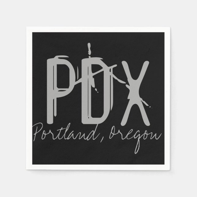 PDX Portland Airport Napkin (Front)