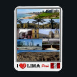 PE Perù - Lima - I Love Mosaic - Magnet<br><div class="desc">Here you will find the souvenir of your vacation. This category contains fridge magnets of many locations. This image contains a representation of the following places: Lima - Perù - I Love Mosaic - Miraflores District - Saint Francisco De Asis. Impress friends and family with unique souvenirs from the big...</div>