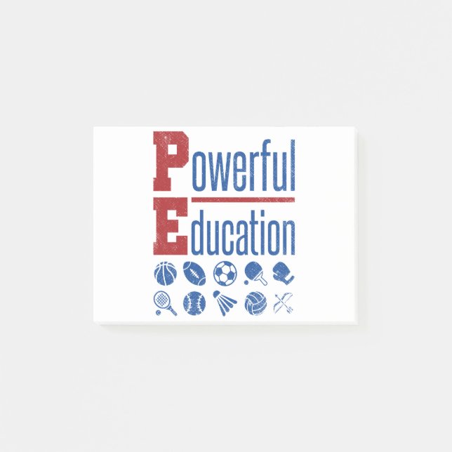 PE Powerful Education PE Teacher Post-it Notes (Front)