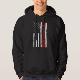 Pe Teacher American Flag Physical Education School Hoodie