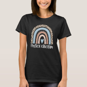 PE Teacher leopard Rainbow Physical Education Teac T-Shirt