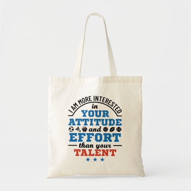 PE Teacher Physical Education Coach Attitude Tote Bag (Front)