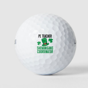 PE Teacher Shenanigans Coordinator St Patricks Day Golf Balls