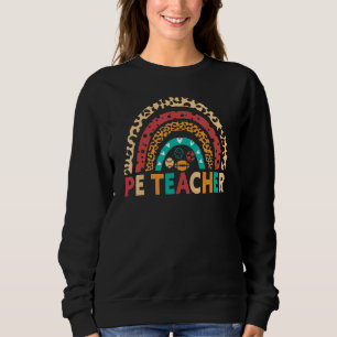 Pe Teacher Vintage Rainbow Physical Education Teac Sweatshirt