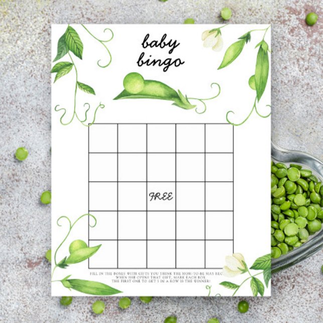 Pea baby shower - Baby shower bingo game (Creator Uploaded)