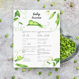 Pea Baby shower - Baby trivia game