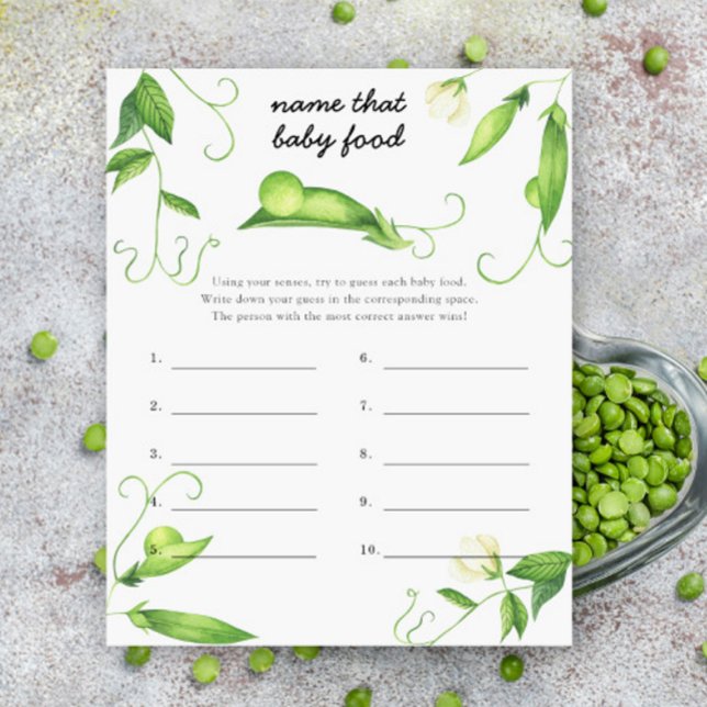 Pea baby shower - Name that baby Food (Creator Uploaded)