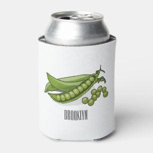 Pea cartoon illustration  can cooler
