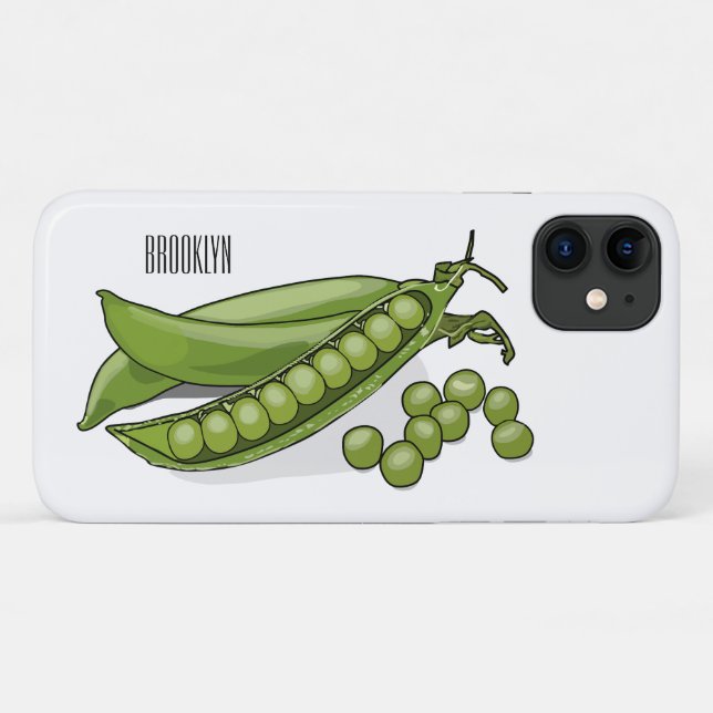 Pea cartoon illustration  Case-Mate iPhone case (Back (Horizontal))