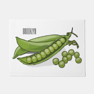 Pea cartoon illustration  doormat