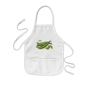 Pea cartoon illustration  kids apron