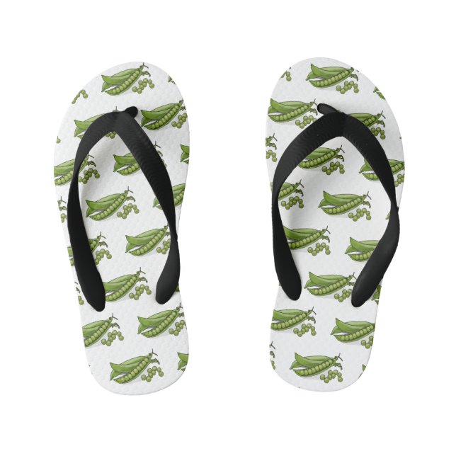 Pea cartoon illustration  kid's thongs (Footbed)