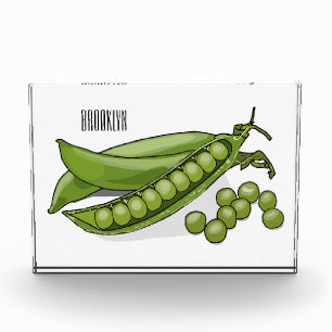 Pea cartoon illustration  photo block