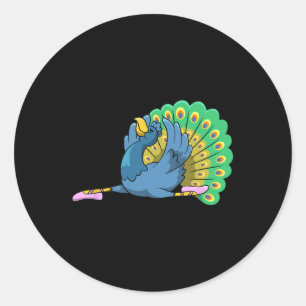 Pea Dancing Ballerina Bird Ballet Dancer Costume  Classic Round Sticker