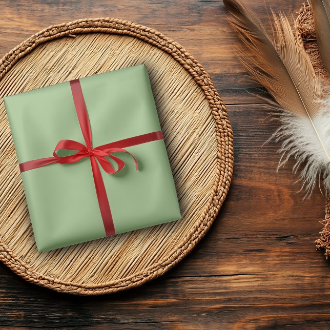 Pea Green Solid Colour | Classic | Elegant Wrapping Paper (Creator Uploaded)