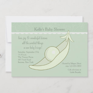 Pea in a Pod Baby Shower Invitation