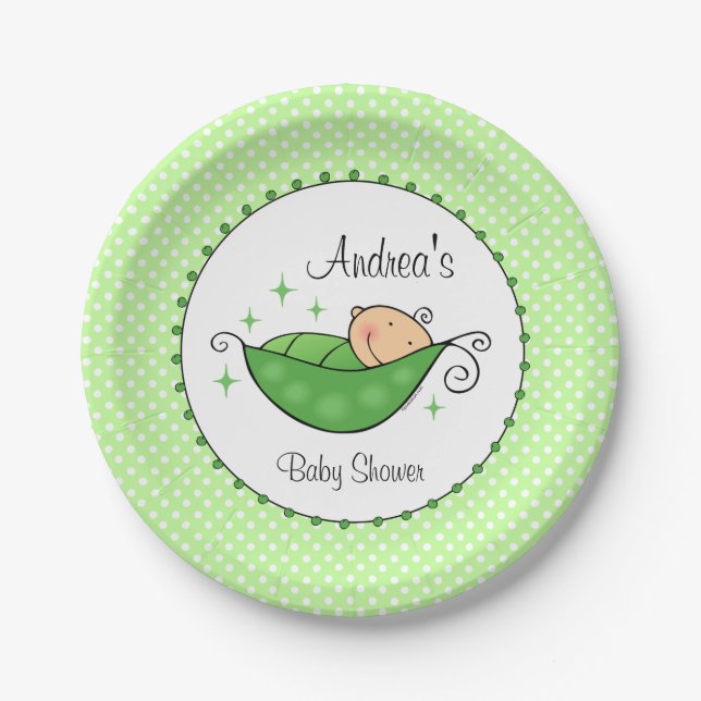 Pea in My Pod Paper Plate (Front)