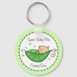 Pea In My Pod Personalised Keychain