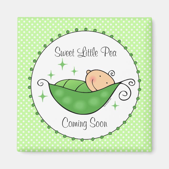 Pea In My Pod Personalised Magnet (Front)