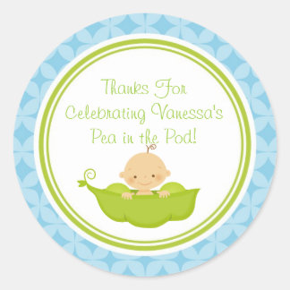 Pea in the Pod Baby Shower Custom Favour Stickers