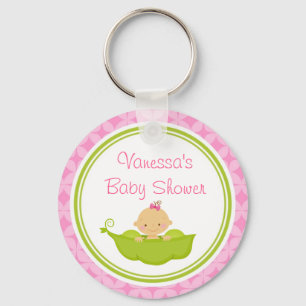 Pea in the Pod Baby Shower Custom Key Chain
