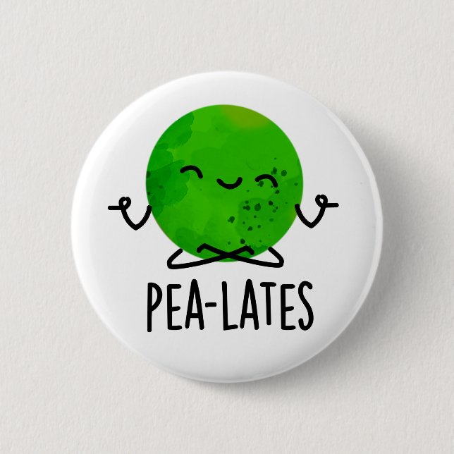 Pea-lates Funny Pilates Pea Pun  6 Cm Round Badge (Front)