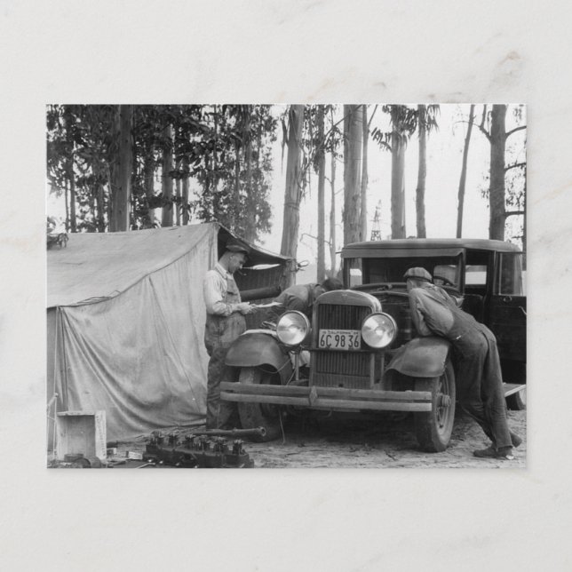 Pea pickers from Vermont: 1935 Postcard (Front)