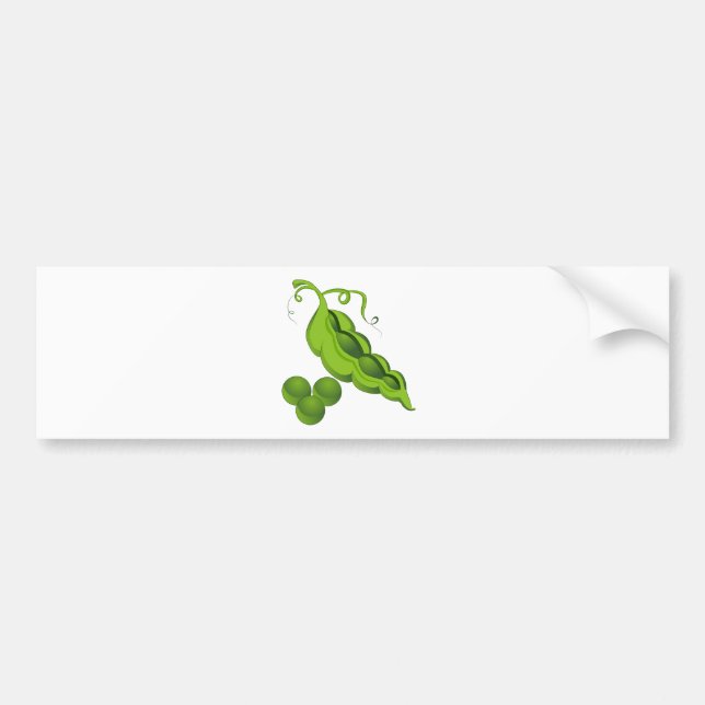 Pea Pod Cartoon Bumper Sticker (Front)