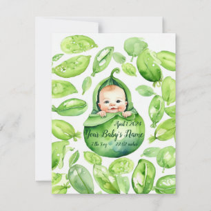 Pea Pod Preciousness Birth Announcement