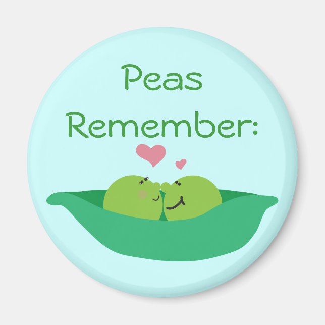 Pea Pod Sweetheart Magnet (Front)