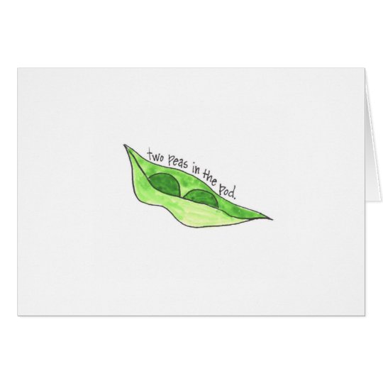 Pea Pod Twin Greeting Card