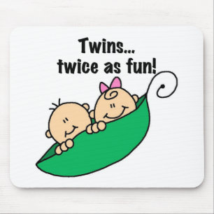 Pea Pod Twins Twice as Fun Mouse Pad