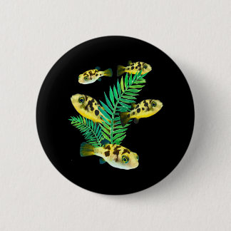 Pea Puffers Aquarium Fish Dwarf Puffer Fish Tank 6 Cm Round Badge