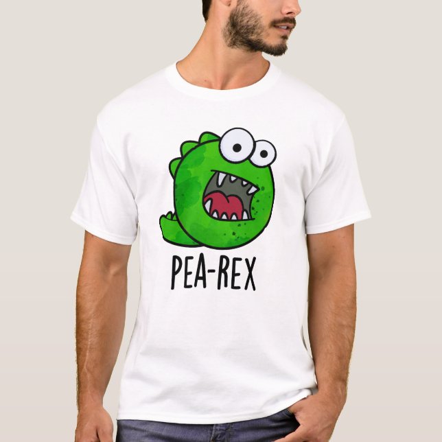 Pea Rex Funny Dinosaur Veggie TRex Pun  T-Shirt (Front)