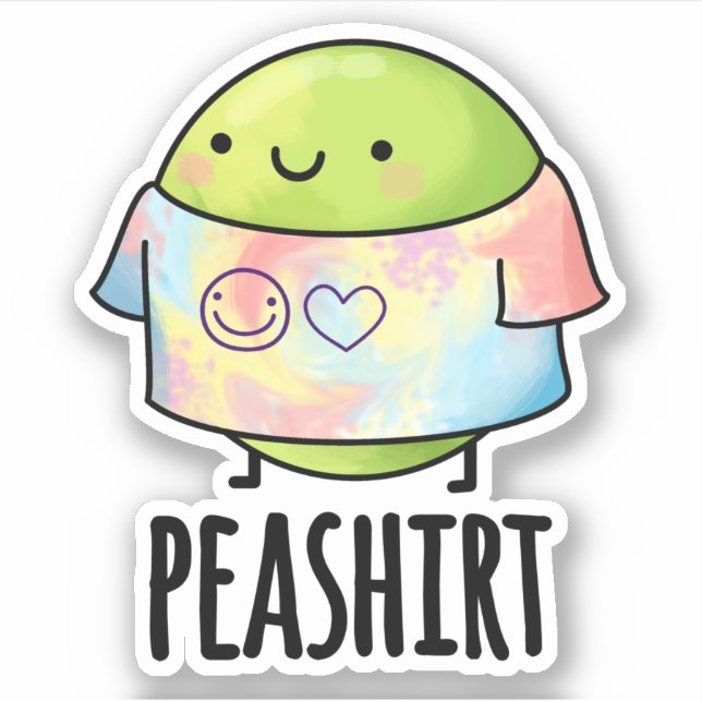 Pea Shirt Funny Veggie Pea TShirt Pun  (Front)