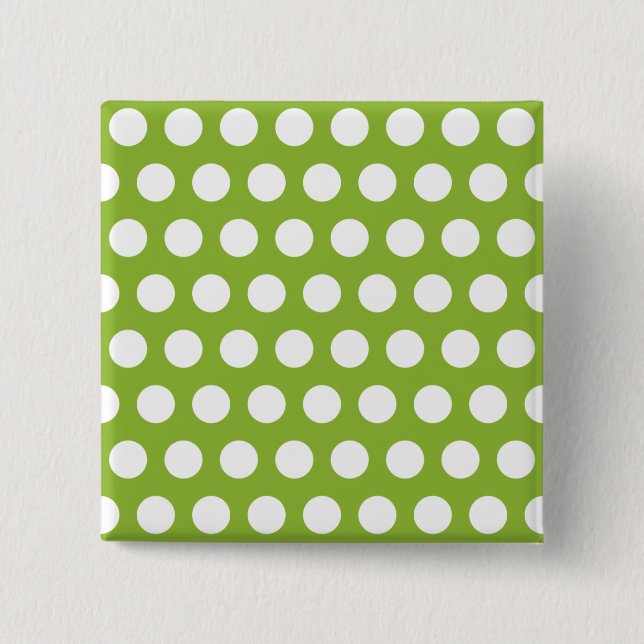 Pea Soup w/ Dots 15 Cm Square Badge (Front)